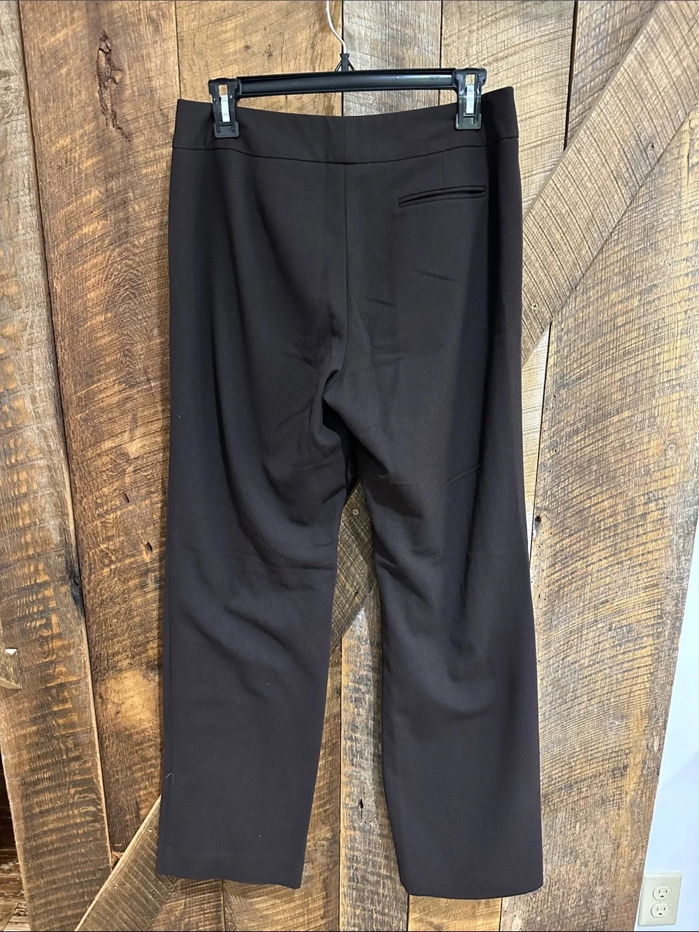 The Limited Stretch mid-rise tailored career trousers dark brown size 8 Long G56